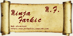 Minja Farkić vizit kartica
